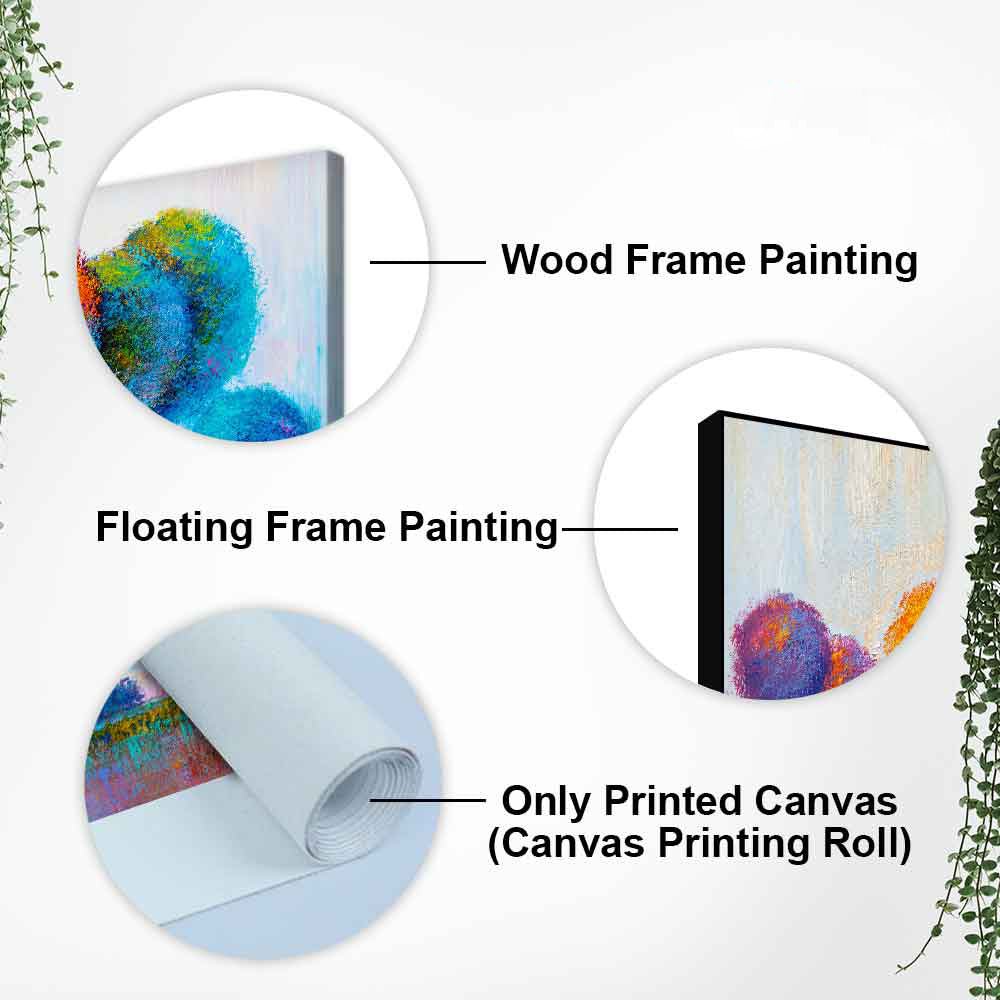 Premium Canvas Wall Painting of Beautiful Colorful Trees - Decor Smart