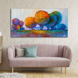 Premium Canvas Wall Painting of Beautiful Colorful Trees - Decor Smart