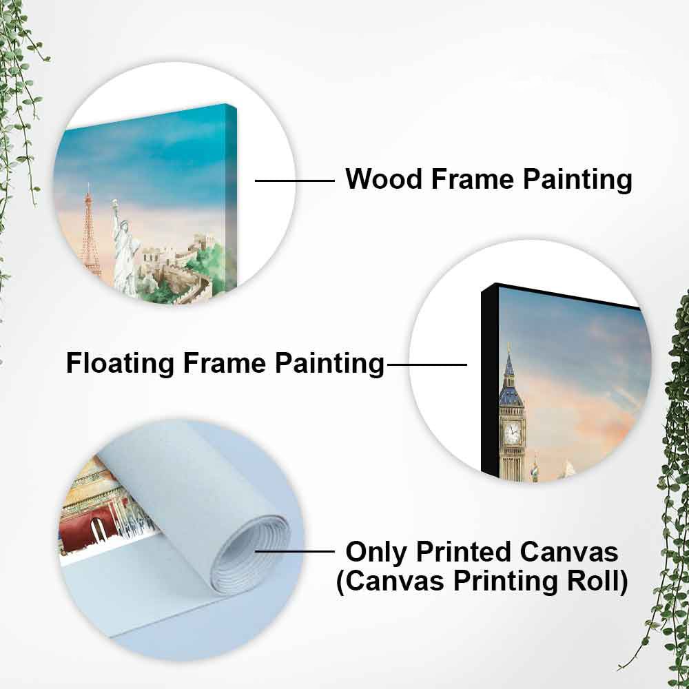 Premium Canvas Wall Painting of Famous Monuments - Decor Smart