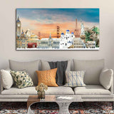 Premium Canvas Wall Painting of Famous Monuments - Decor Smart