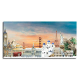 Premium Canvas Wall Painting of Famous Monuments - Decor Smart