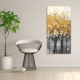 Premium Canvas Wall Painting of Golden Metallic Forest - Decor Smart