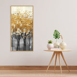 Premium Canvas Wall Painting of Golden Metallic Forest - Decor Smart