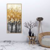 Premium Canvas Wall Painting of Golden Metallic Forest - Decor Smart