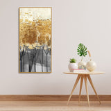 Premium Canvas Wall Painting of Golden Pattern Metallic Forest - Decor Smart