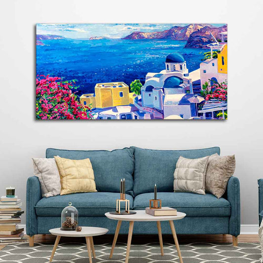 Premium Canvas Wall Painting of Greek Scenery - Decor Smart