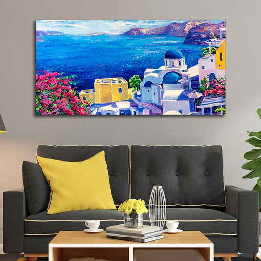 Premium Canvas Wall Painting of Greek Scenery - Decor Smart