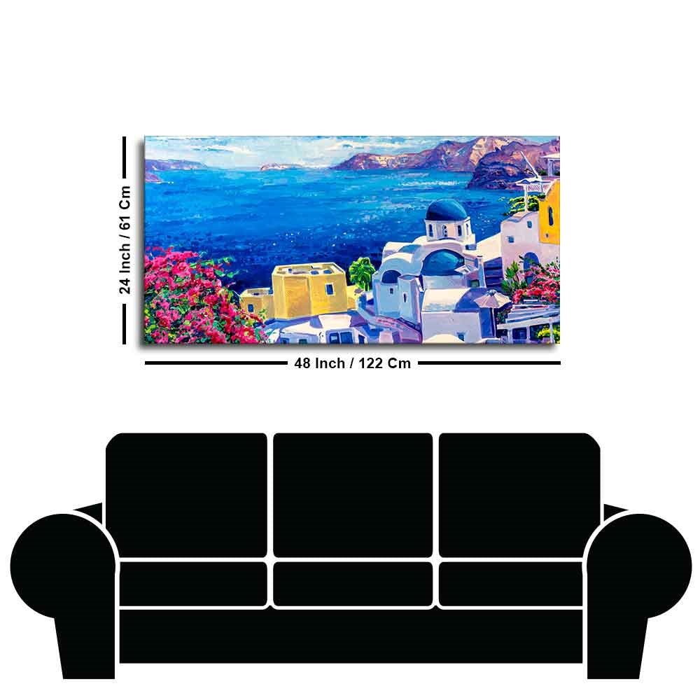 Premium Canvas Wall Painting of Greek Scenery - Decor Smart