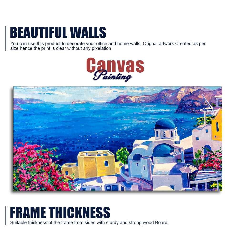 Premium Canvas Wall Painting of Greek Scenery - Decor Smart