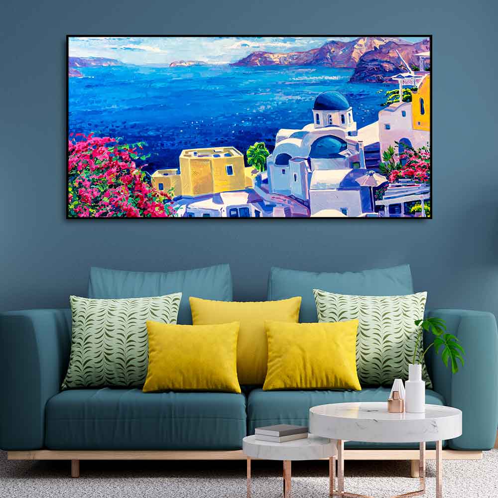 Premium Canvas Wall Painting of Greek Scenery - Decor Smart