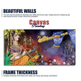Premium Canvas Wall Painting of Radha Thinking About Shri Krishna - Decor Smart
