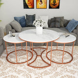 Premium Copper Nesting Trio Tables Set of 3 - Decor Smart