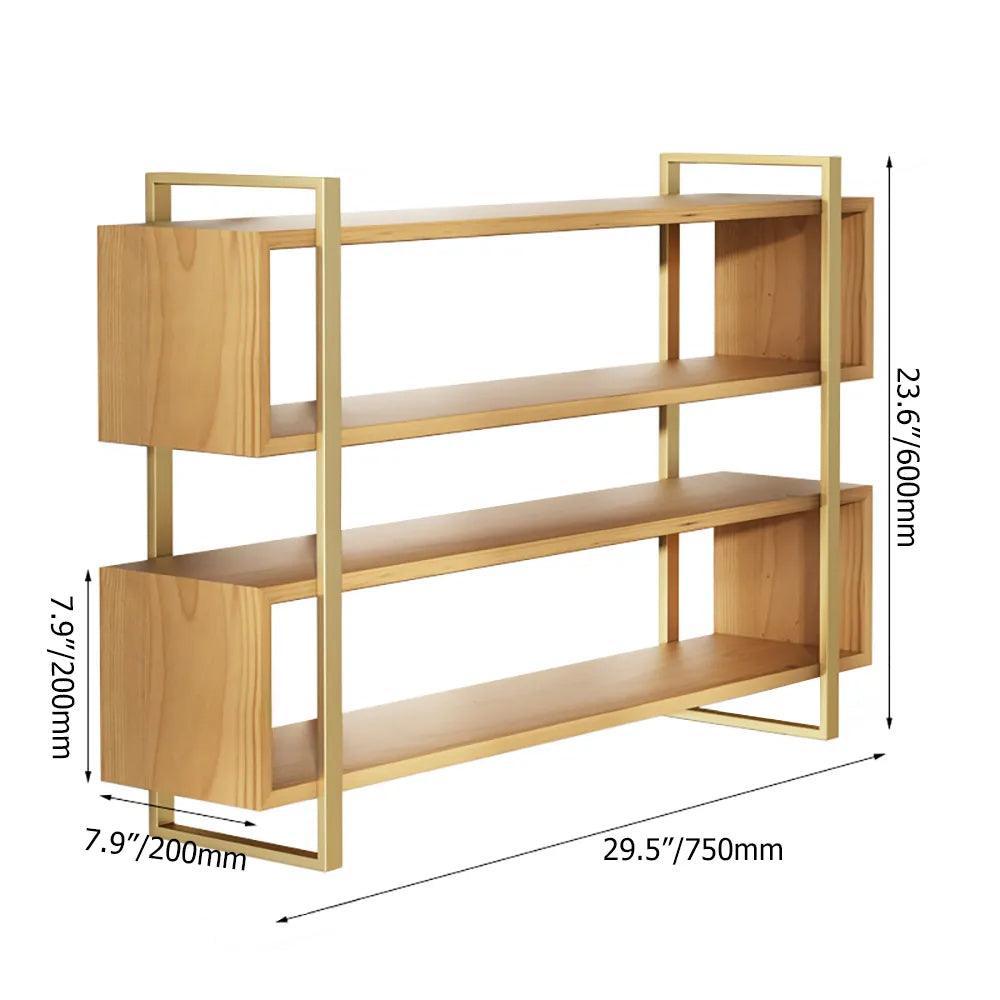 Premium Decorative Joint Designer Bookshelf In Oak Finish - Decor Smart