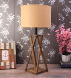 Premium Designer Vintage Beige Fabric Shade Table Lamp