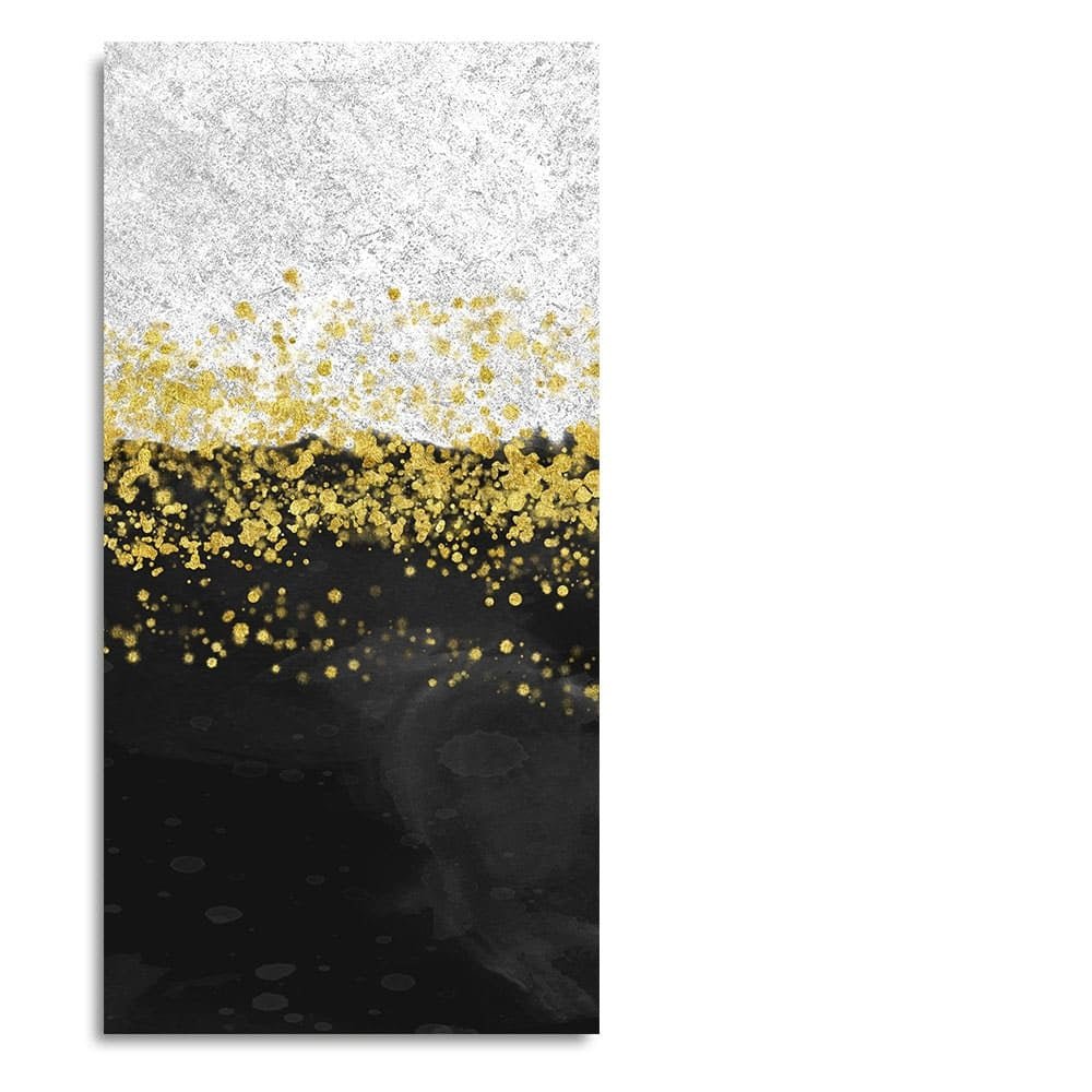 Premium Gold Glitter Particles on Black and White Background Canvas and Wall Painting - Decor Smart