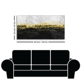 Premium Gold Glitter Particles on Black Background Canvas and Wall Painting - Decor Smart
