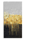 Premium Gold Glitter Particles on Black Background Canvas Wall Painting - Decor Smart