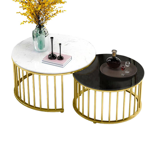 Premium Golden Caged Table Set of 2 - Decor Smart