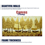 Premium Golden Color Artistic Tree Art Canvas Wall Painting
