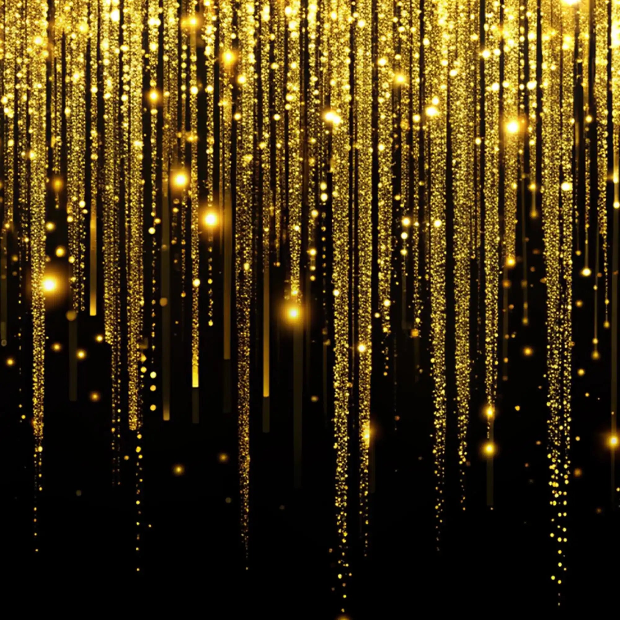 Premium Golden Falling Lights Crystal Glass Wall Painting