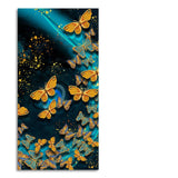 Premium Golden Flying Butterflies Canvas Wall Painting - Decor Smart