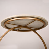 Premium Golden Halo Classic Metal Side Table - Decor Smart