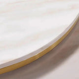 Premium Golden Iron White Round Marble Table - Decor Smart