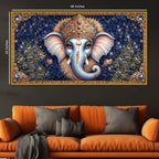 Premium Hindu God Ganesha Crystal Glass Wall Painting for Elegant Wall Décor