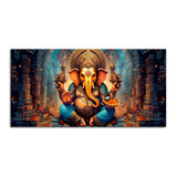 Premium Lord Ganesha Statue Canvas Wall Painting - Decor Smart