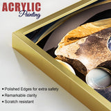 Premium Marble Stone Textural Art Acrylic Floating Wall Painting Set Of 2 - Decor Smart