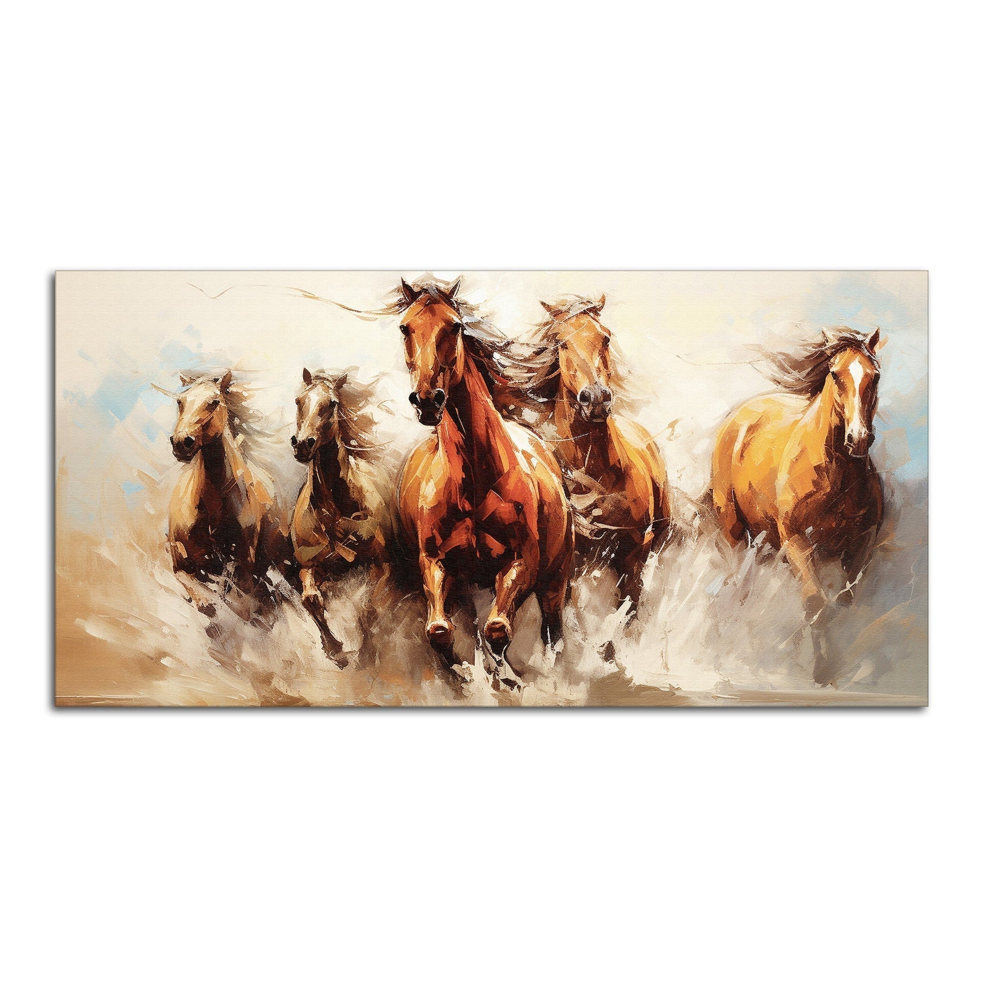 Premium Painting of Running Horse Canvas Wall Painting - Decor Smart