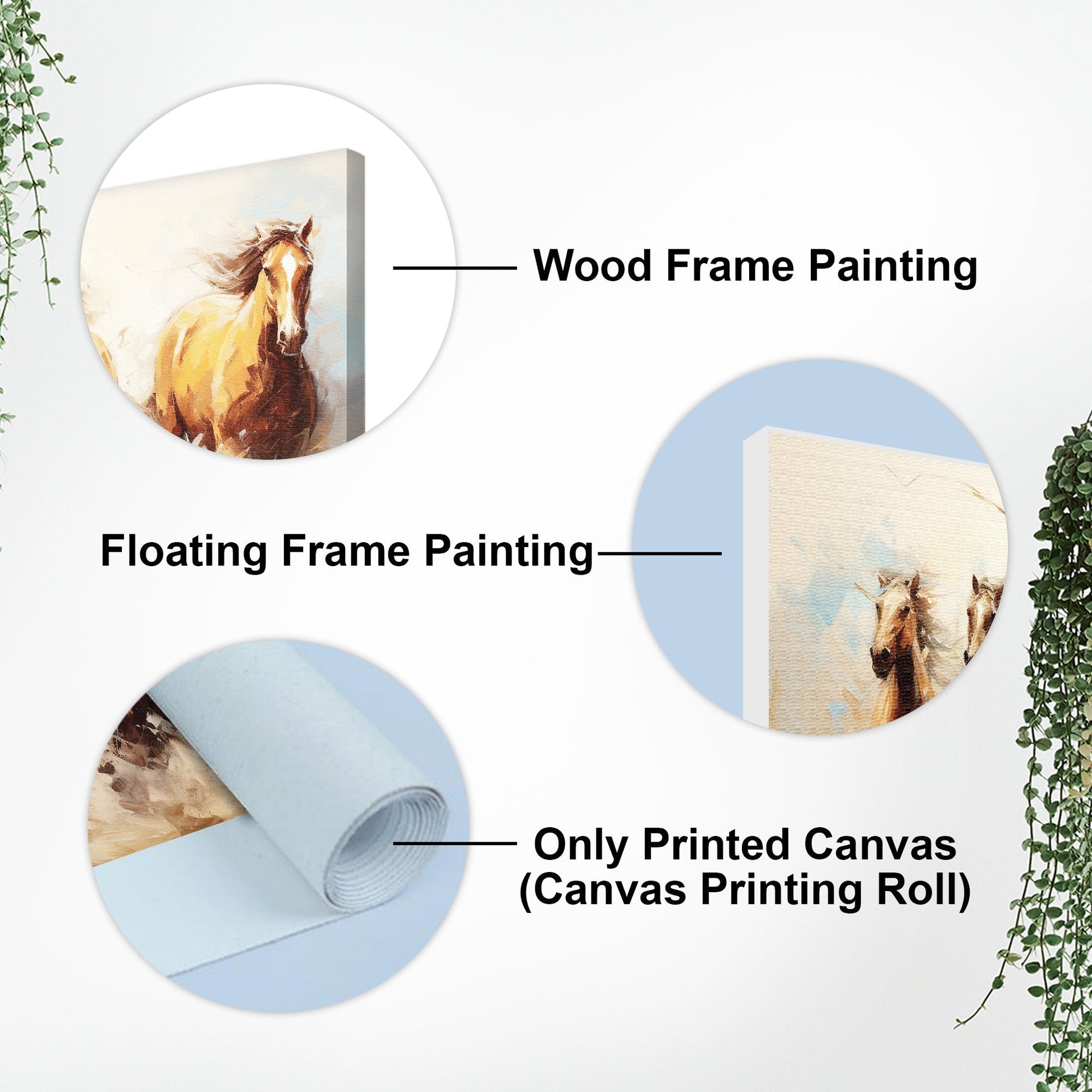 Premium Painting of Running Horse Canvas Wall Painting - Decor Smart