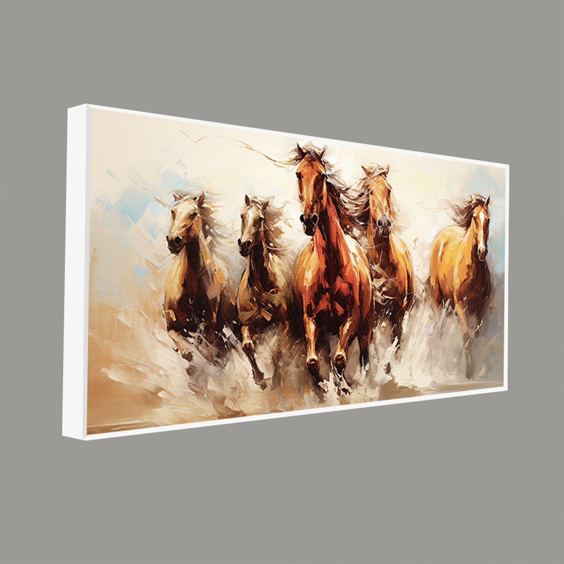 Premium Painting of Running Horse Canvas Wall Painting - Decor Smart
