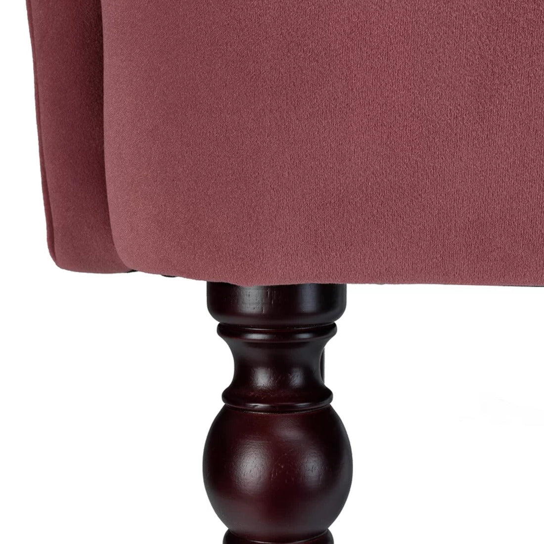 Premium Perfect Cushiony Tufted Super Comfy Blush Velvet Sofa Lounge Chair - Decor Smart