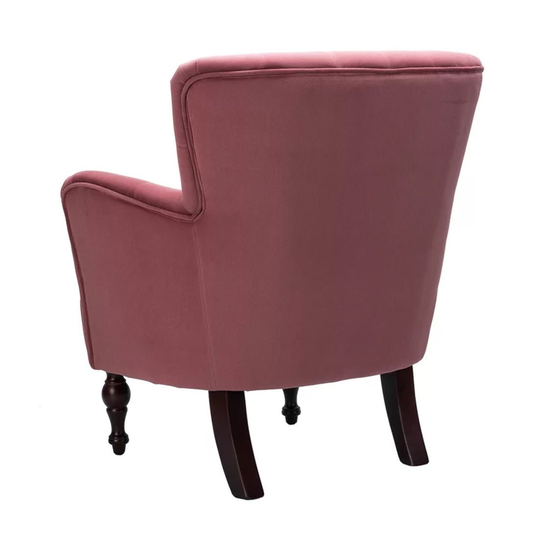 Premium Perfect Cushiony Tufted Super Comfy Blush Velvet Sofa Lounge Chair - Decor Smart