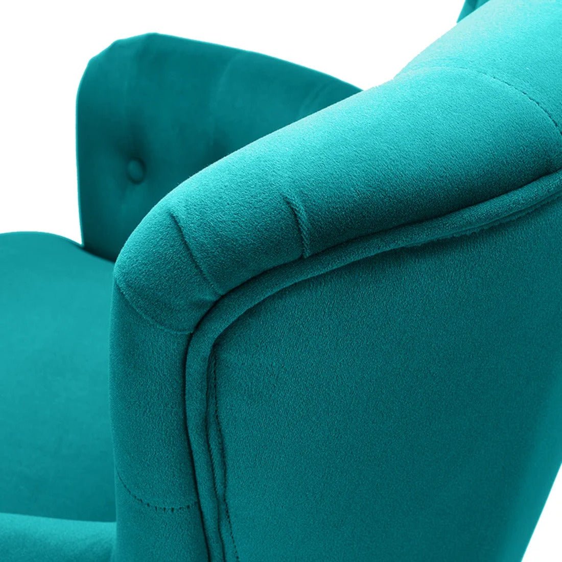 Premium Perfect Cushiony Tufted Super Comfy Emerald Velvet Sofa Lounge Chair - Decor Smart