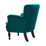 Premium Perfect Cushiony Tufted Super Comfy Emerald Velvet Sofa Lounge Chair - Decor Smart