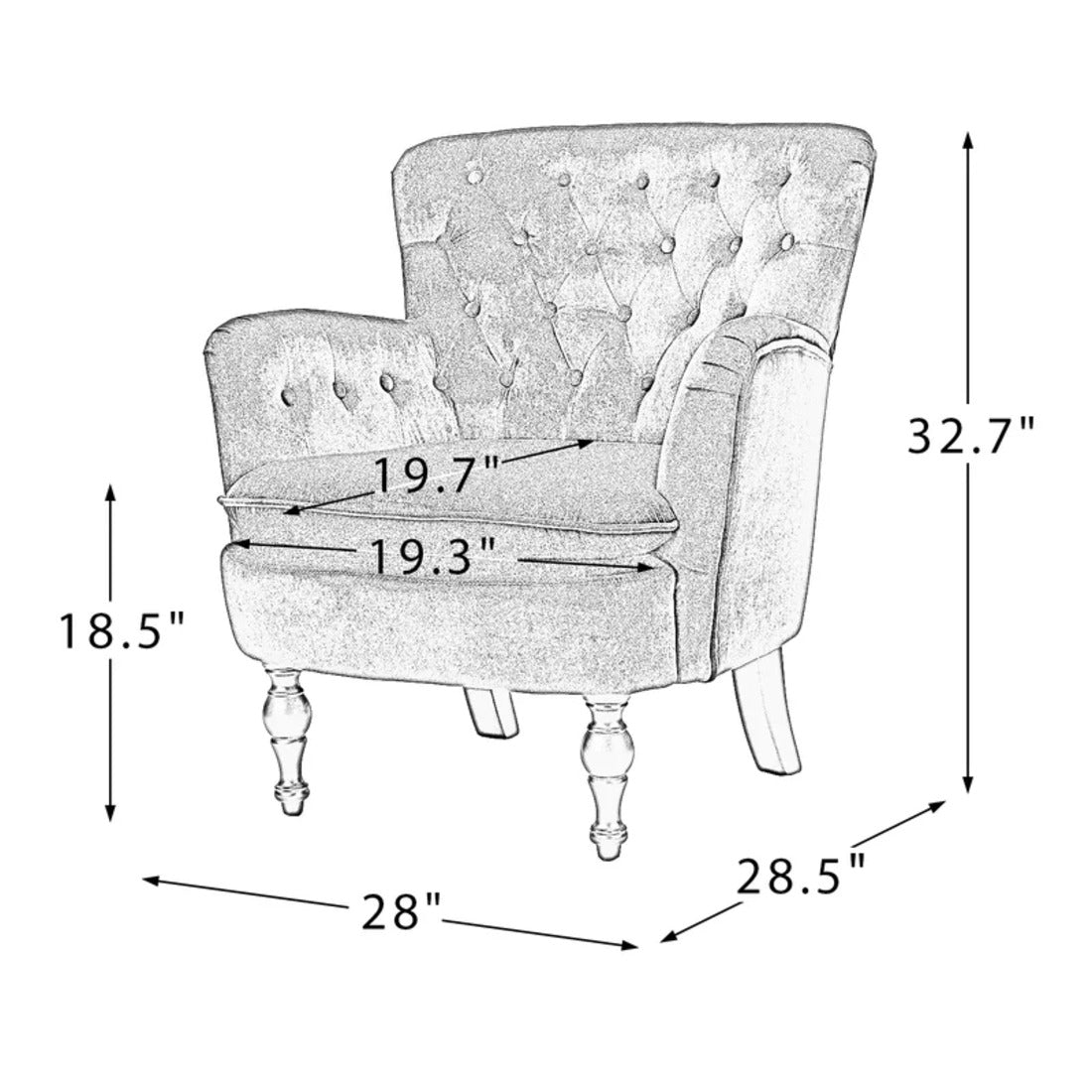 Premium Perfect Cushiony Tufted Super Comfy Emerald Velvet Sofa Lounge Chair - Decor Smart