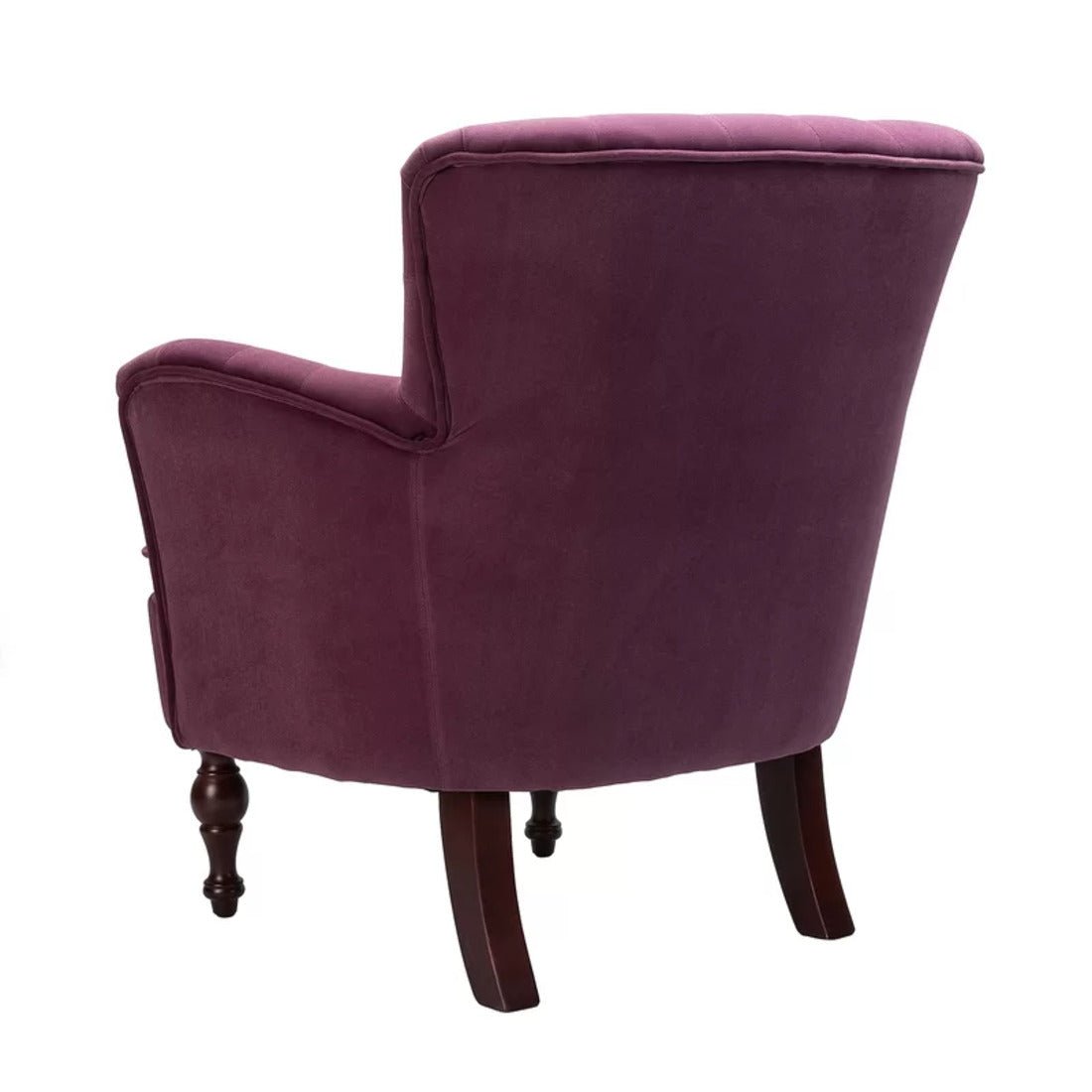 Premium Perfect Cushiony Tufted Super Comfy Magenta Velvet Sofa Lounge Chair - Decor Smart
