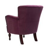 Premium Perfect Cushiony Tufted Super Comfy Magenta Velvet Sofa Lounge Chair - Decor Smart