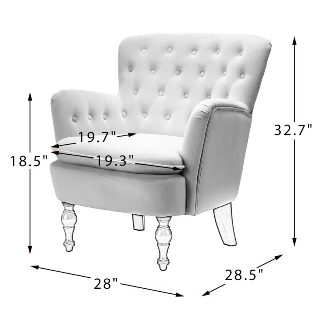 Premium Perfect Cushiony Tufted Super Comfy Magenta Velvet Sofa Lounge Chair - Decor Smart