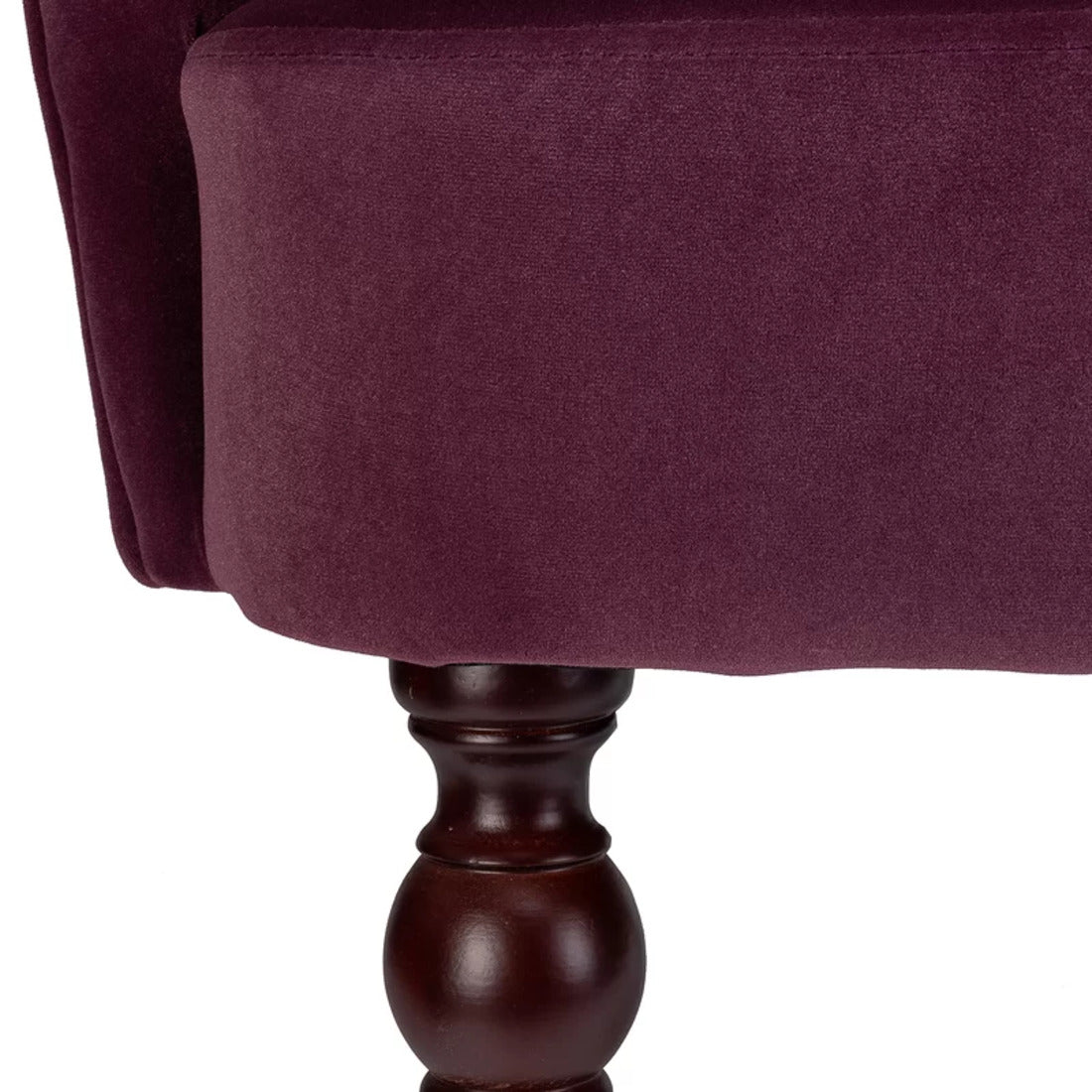 Premium Perfect Cushiony Tufted Super Comfy Magenta Velvet Sofa Lounge Chair - Decor Smart