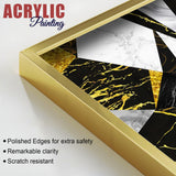 Premium Triangle Pattern Shapes Acrylic Floating Wall Painting Set Of 2 - Decor Smart