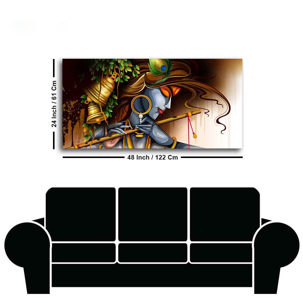 Premium Wall Canvas Painting of Lord Krishna - Decor Smart