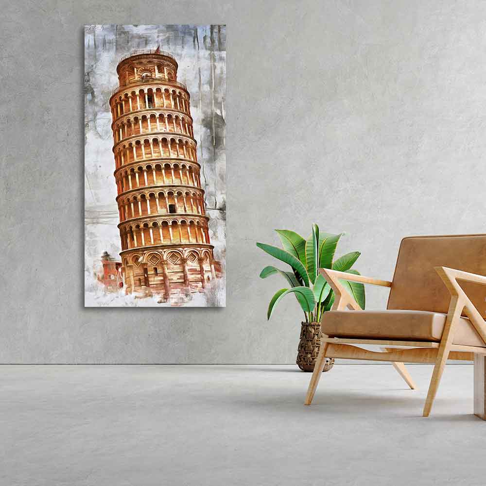 Premium Wall Painting Leaning Tower of Pisa - Decor Smart