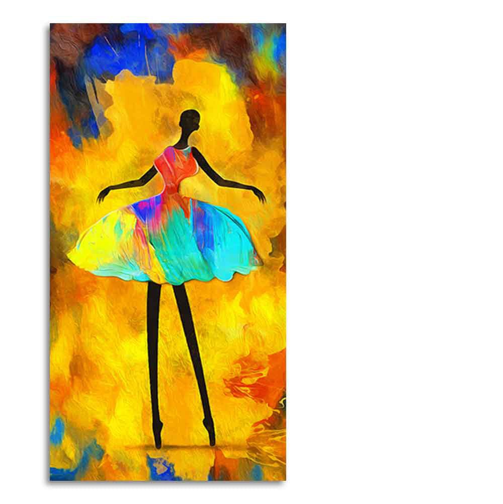 Premium Wall Painting of African Girl Ballerina Dancing - Decor Smart