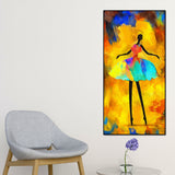 Premium Wall Painting of African Girl Ballerina Dancing - Decor Smart