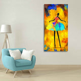 Premium Wall Painting of African Girl Ballerina Dancing - Decor Smart