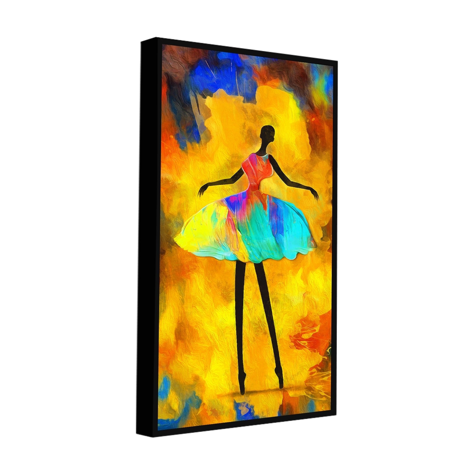Premium Wall Painting of African Girl Ballerina Dancing - Decor Smart