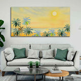 Premium wall Painting of Beautiful Beach with Chair & Blue Sky - Decor Smart